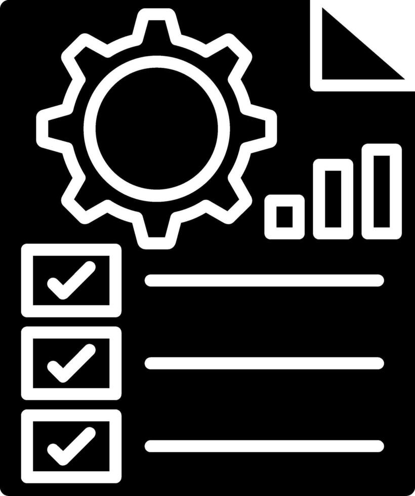 Project Management Glyph Icon vector