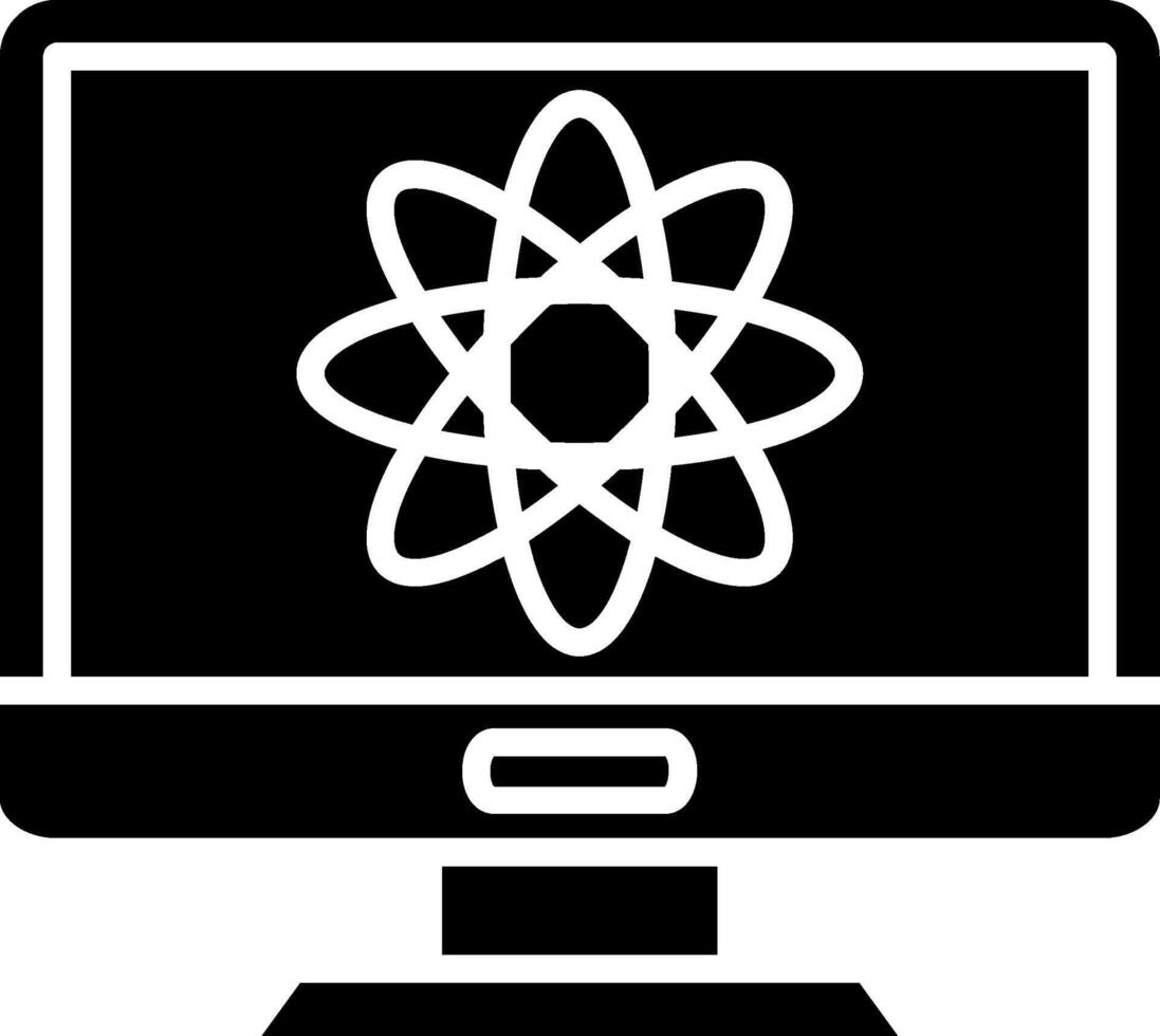 Quantum Glyph Icon vector