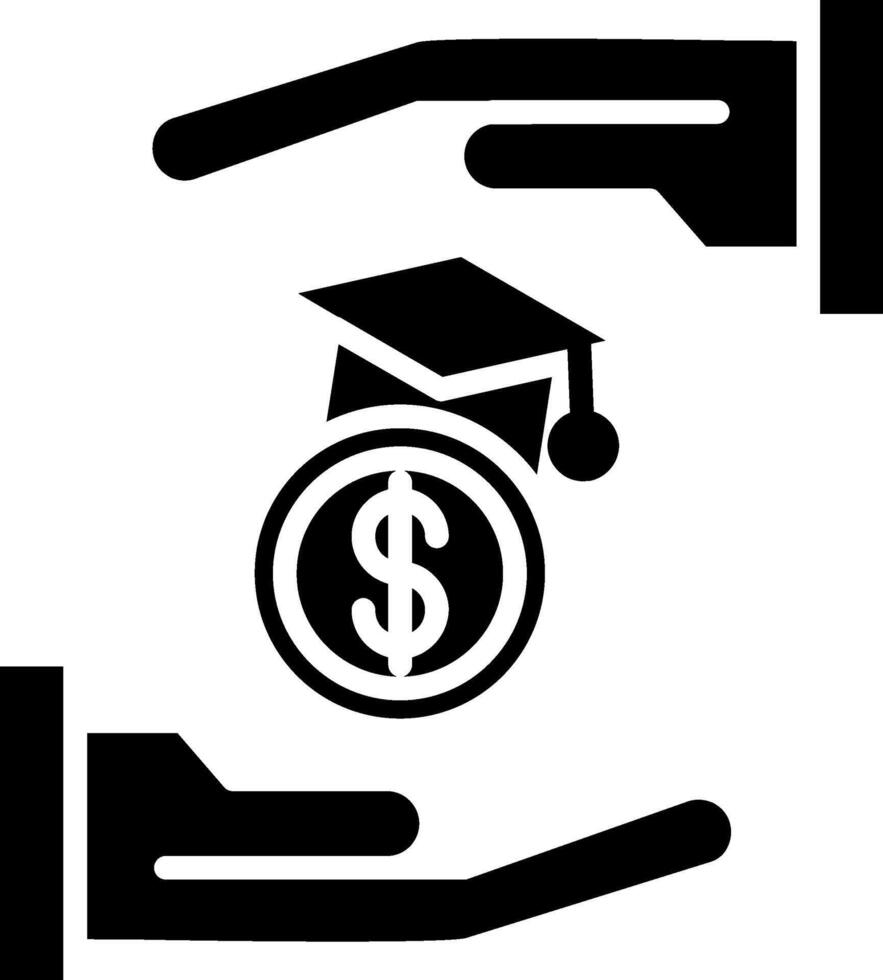 Scholarship Glyph Icon vector