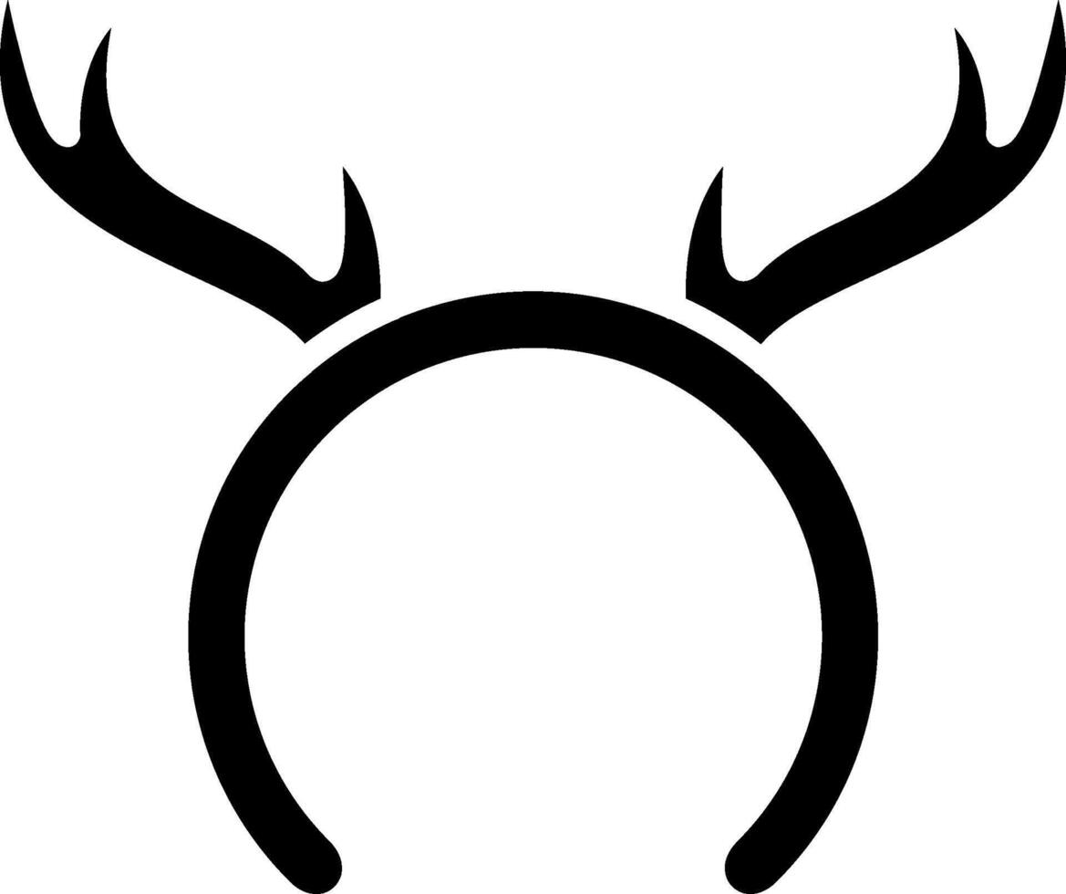 Reindeer Antlers Glyph Icon vector