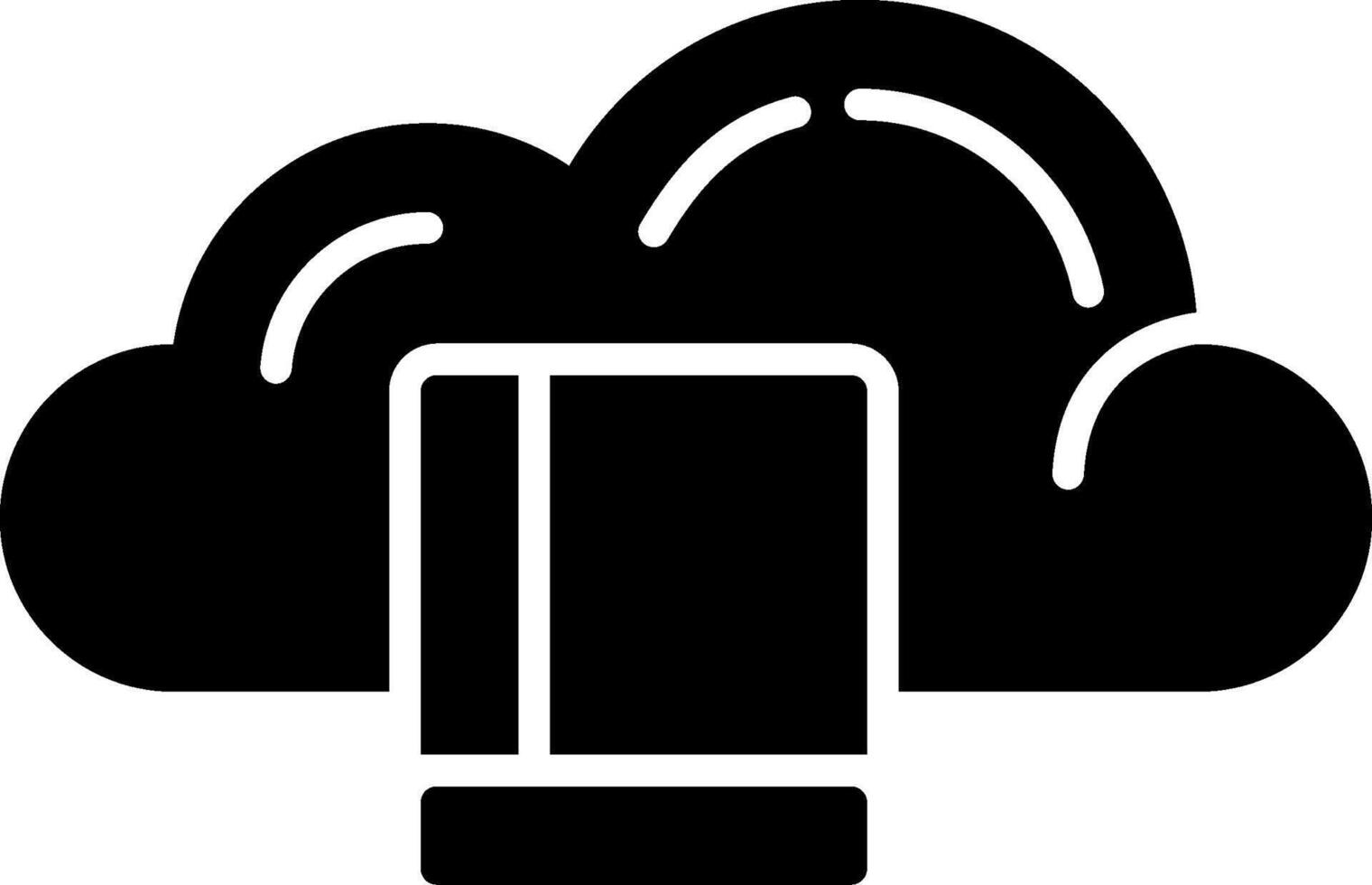 Cloud Glyph Icon vector