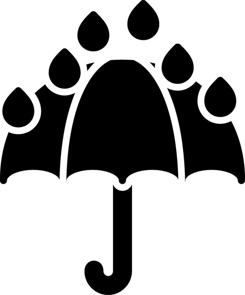 Umbrella Glyph Icon vector