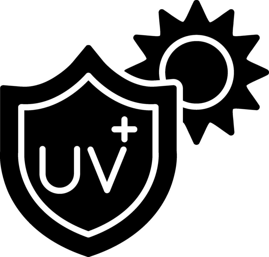 UV Protection Glyph Icon vector