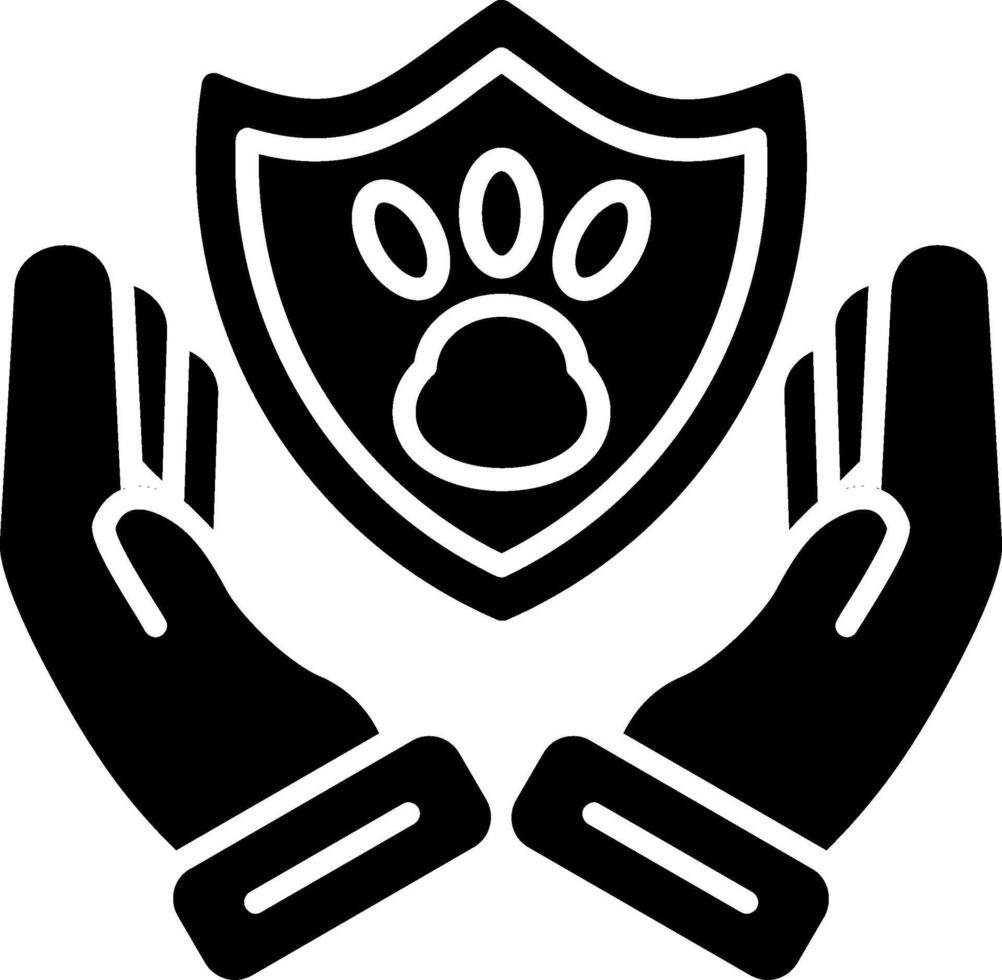 Save Animals Glyph Icon vector