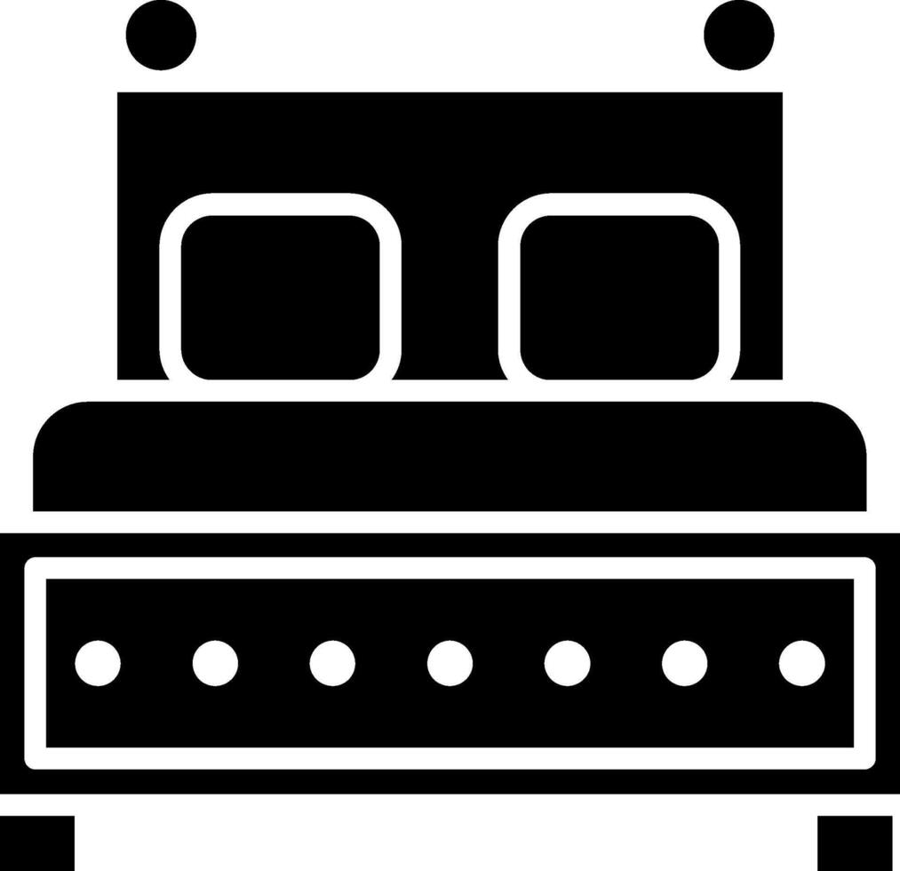 Bed Glyph Icon vector
