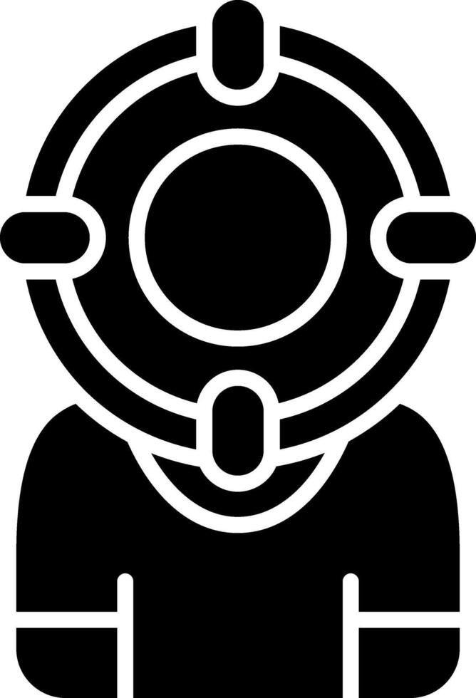 Target Glyph Icon vector