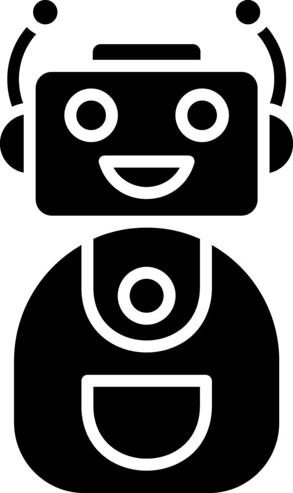 Bot Glyph Icon vector