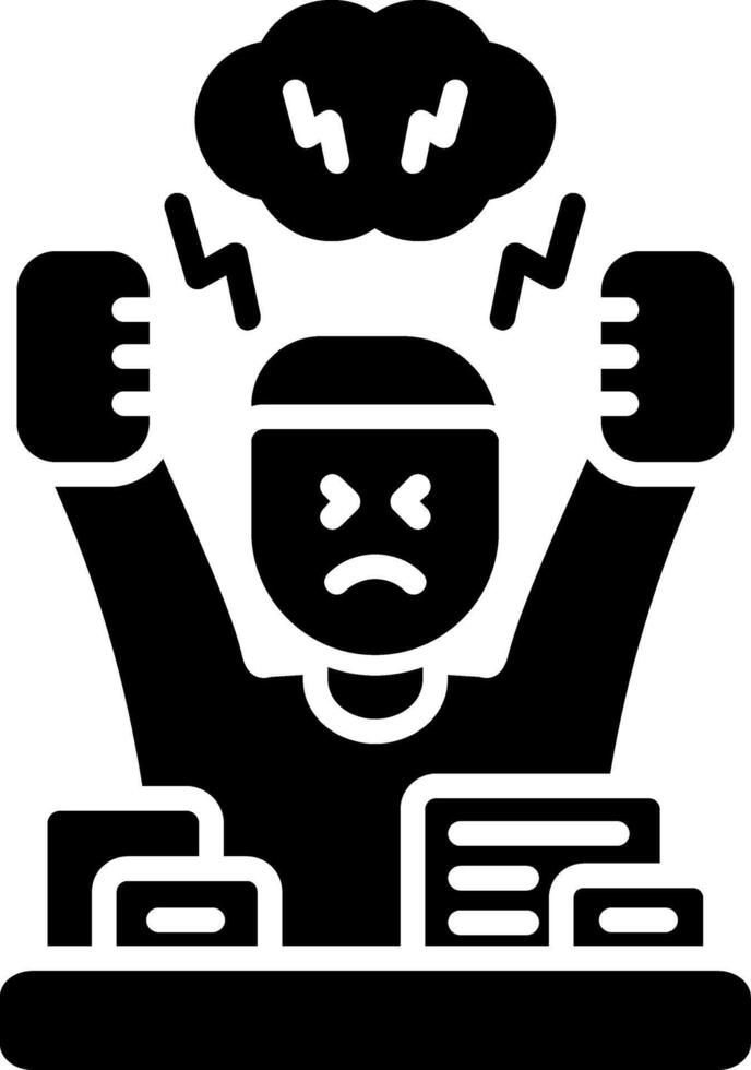 Angry Glyph Icon vector