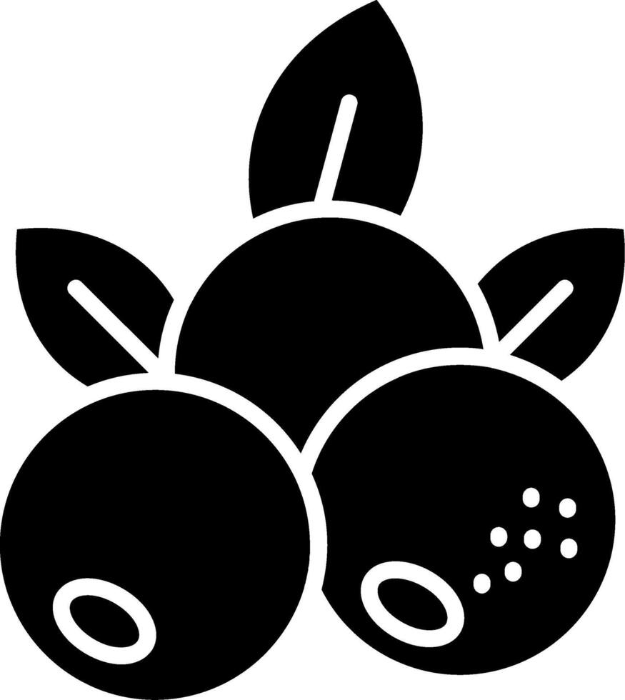 Blueberry Glyph Icon vector