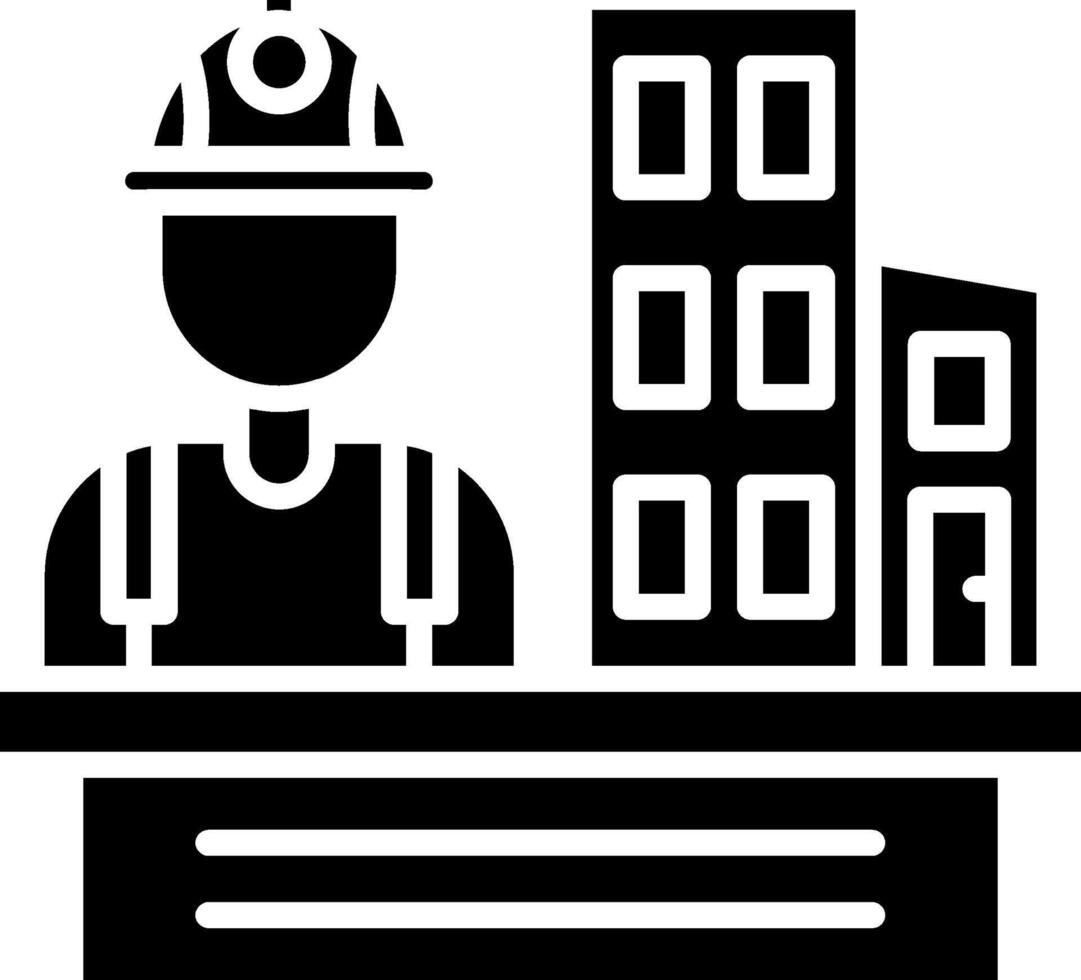 Architect Glyph Icon vector