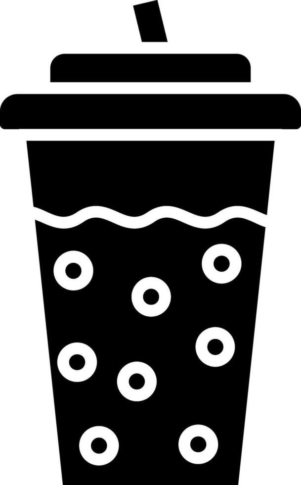 Bubble Tea Glyph Icon vector