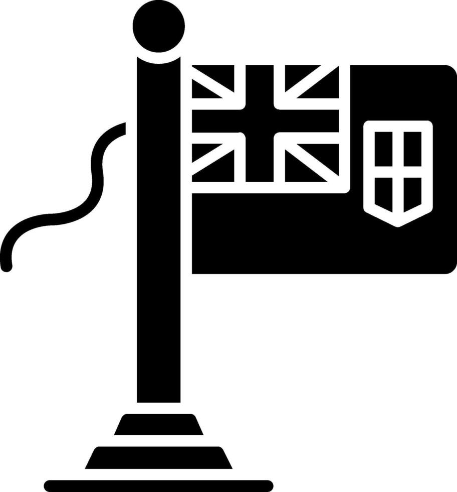 Fiji Flag Glyph Icon vector