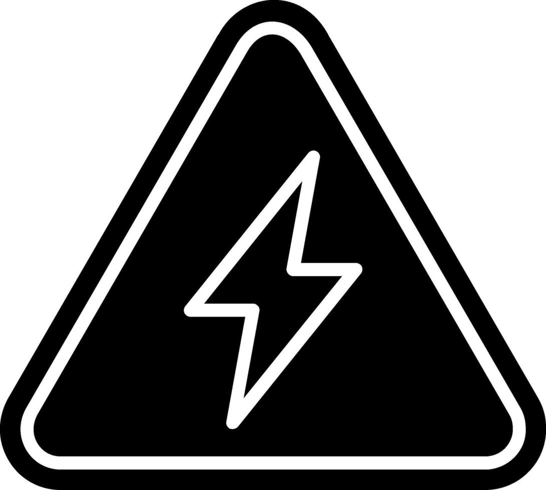 High Voltage Glyph Icon vector