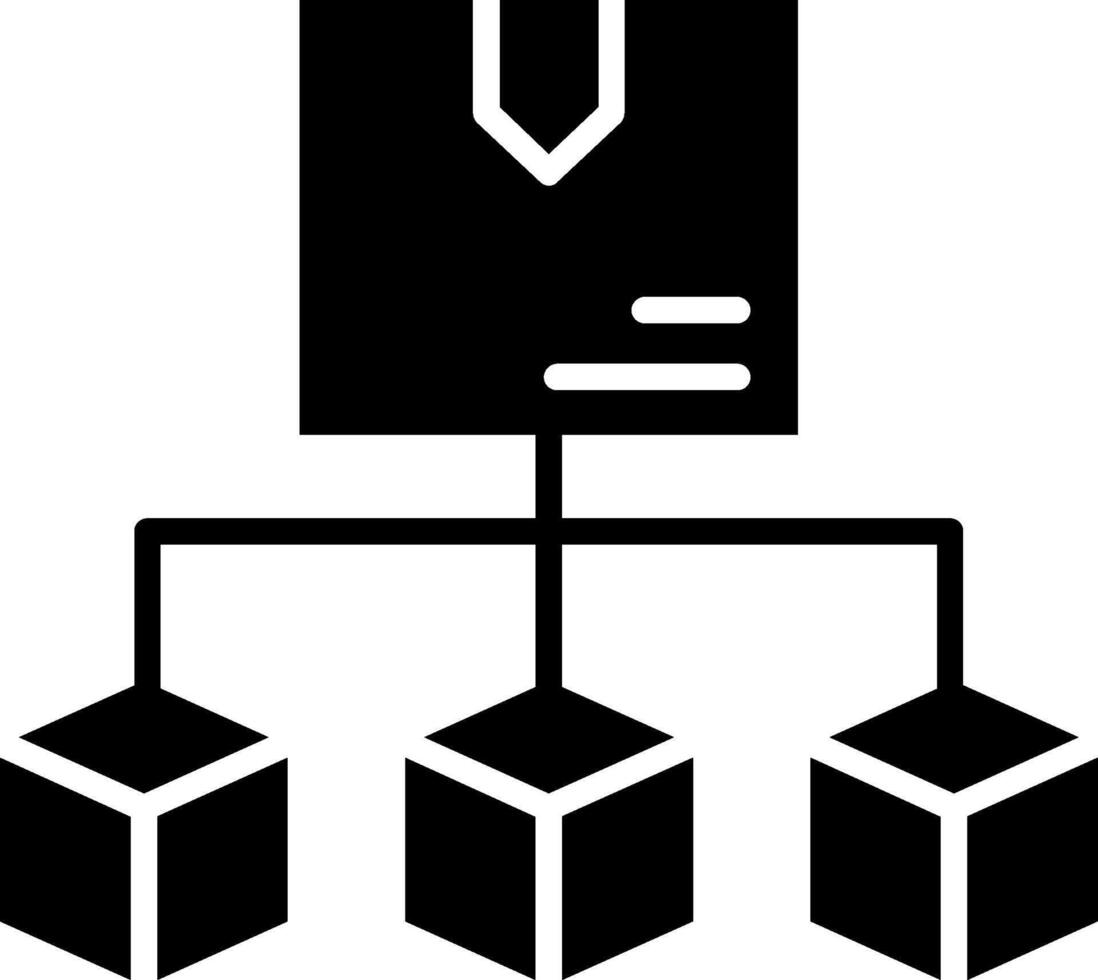 Distribution Glyph Icon vector