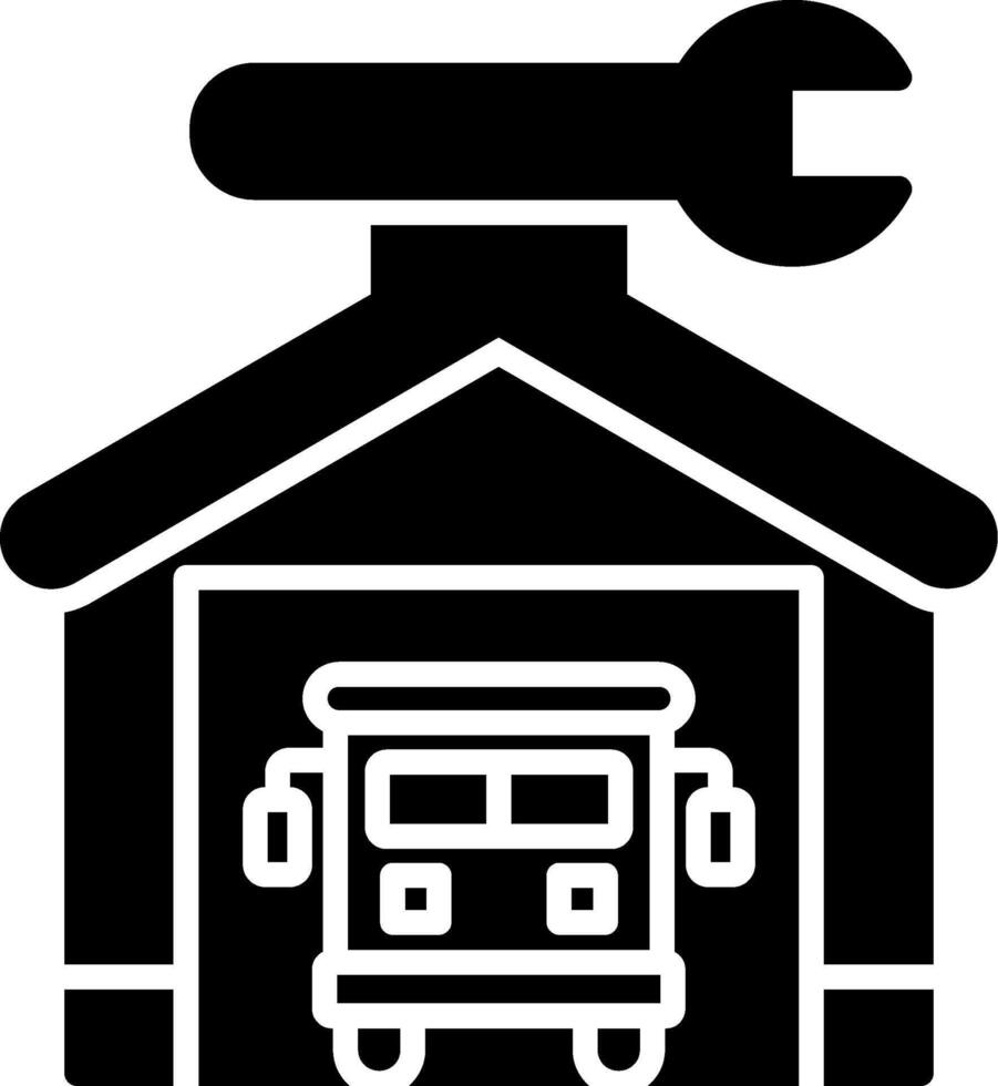 Garage Glyph Icon vector