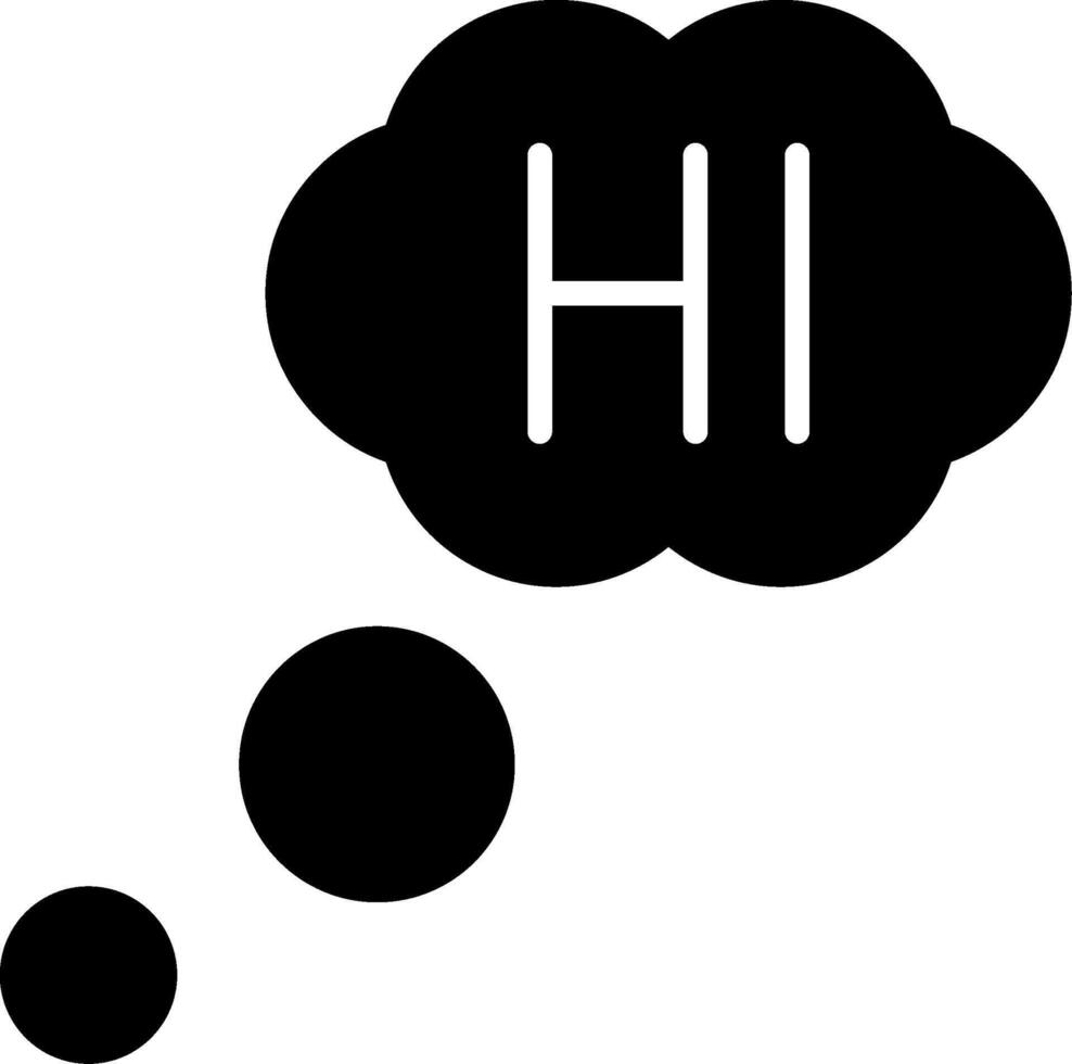 Hi Glyph Icon vector