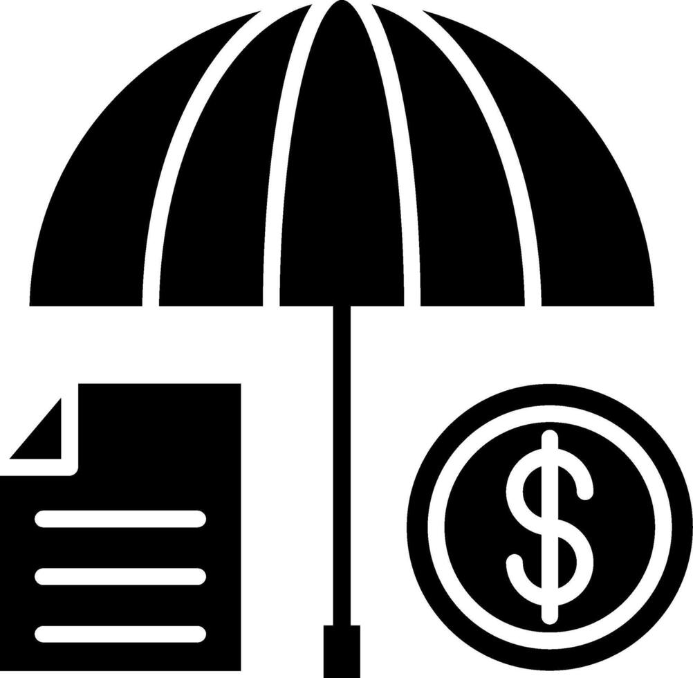 Insurance Glyph Icon vector