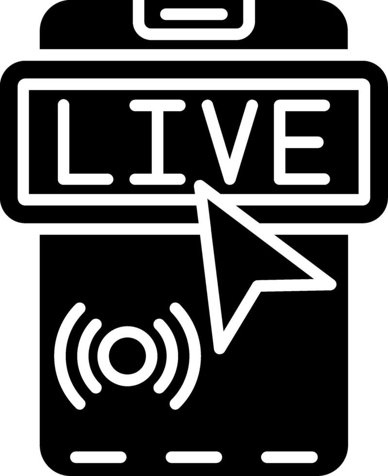 Live Glyph Icon vector