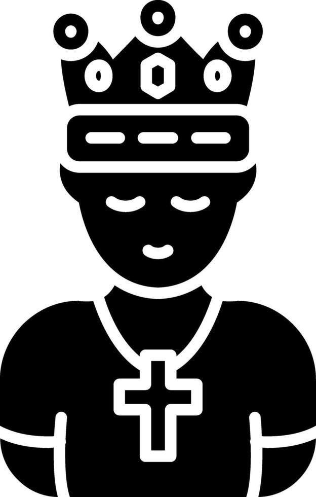 King Glyph Icon vector
