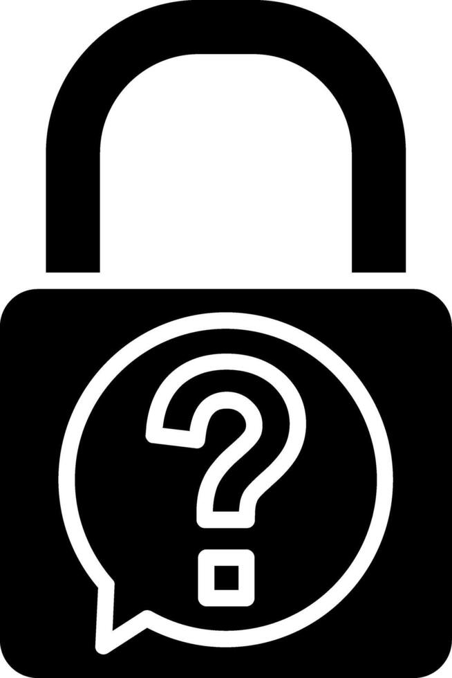 Padlock Glyph Icon vector