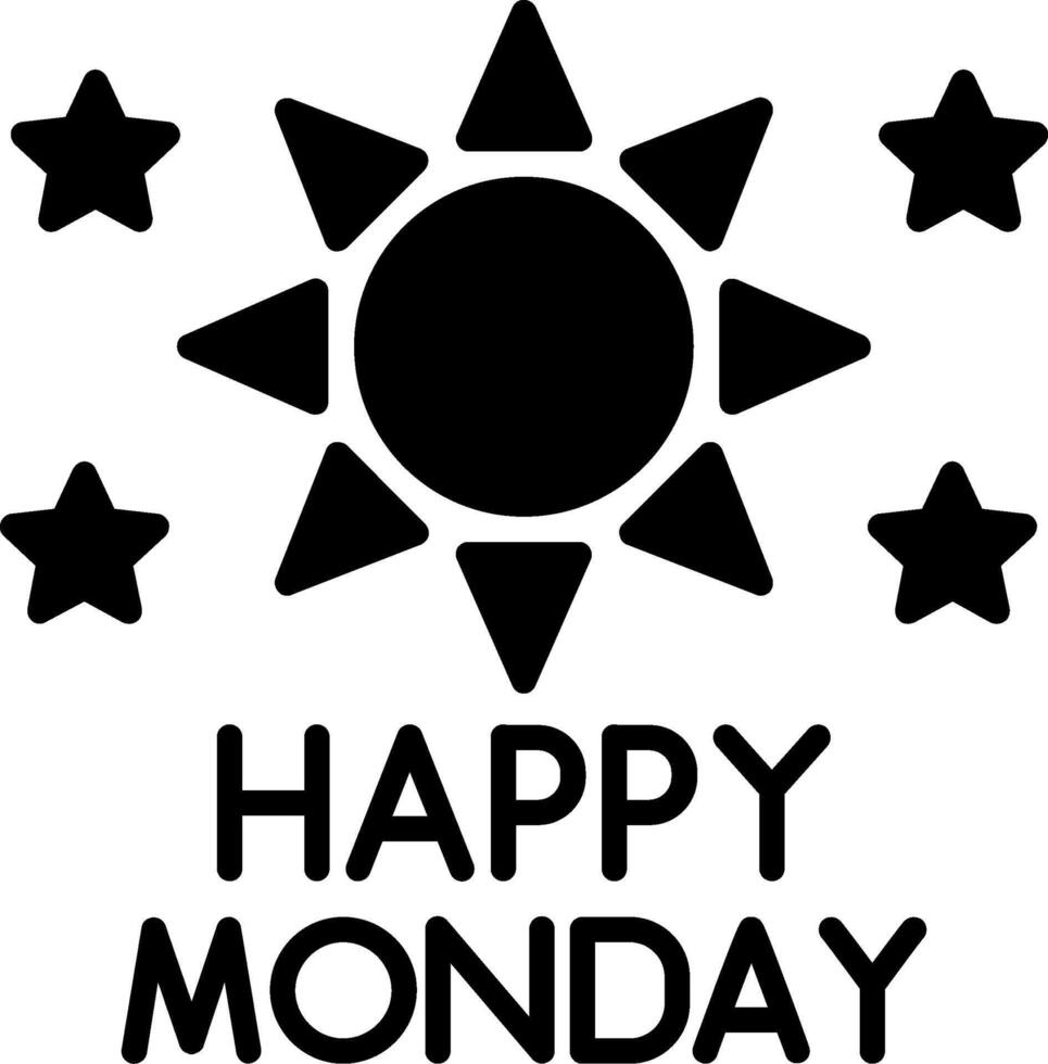 Monday Glyph Icon vector