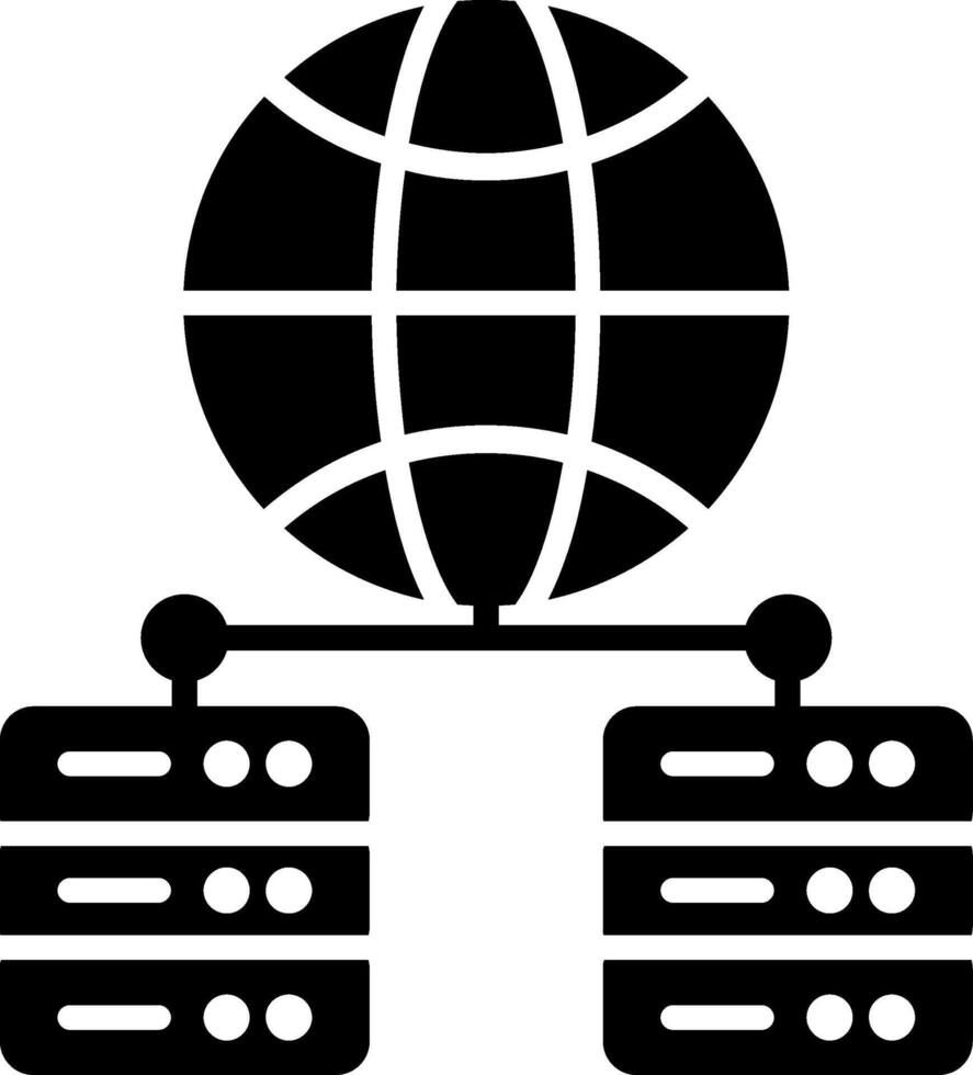 Network Server Glyph Icon vector