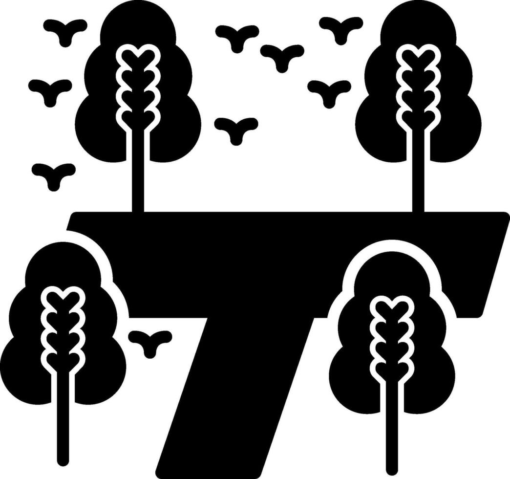 Pathway Glyph Icon vector