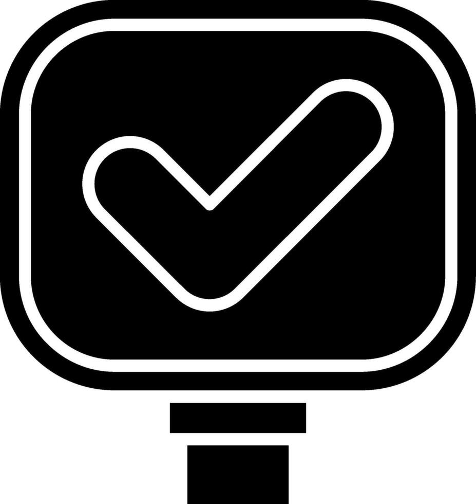 Quality Control Glyph Icon vector