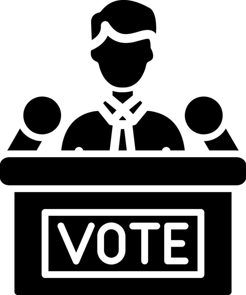 Politician Glyph Icon vector