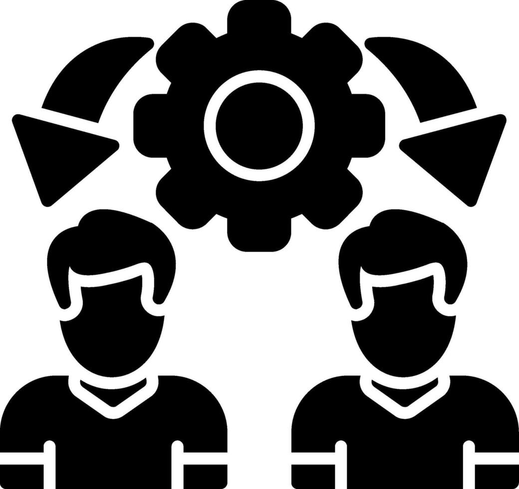 Resource Allocation Glyph Icon vector