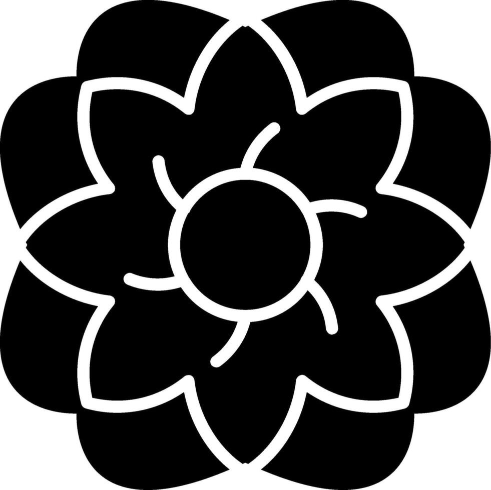 Poinsettia Glyph Icon vector