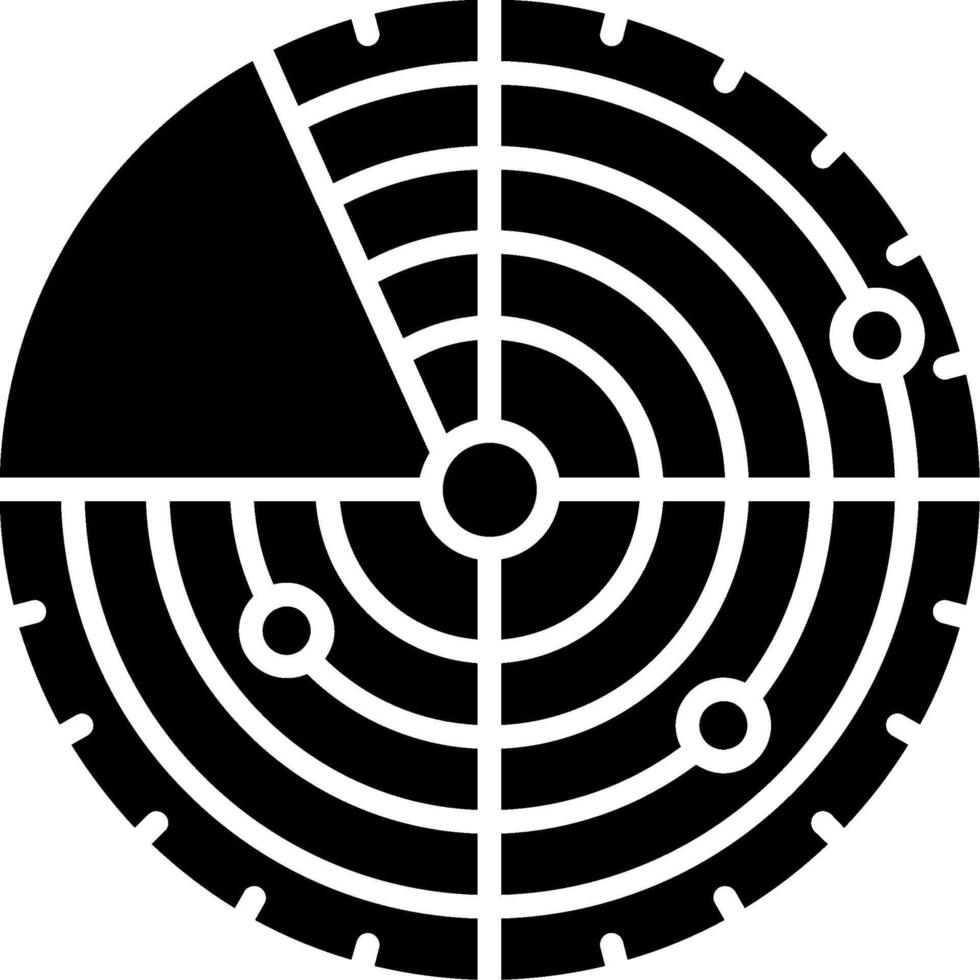 Radar Glyph Icon vector