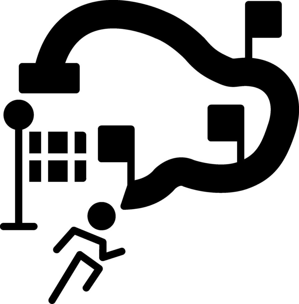 Race Track Glyph Icon vector