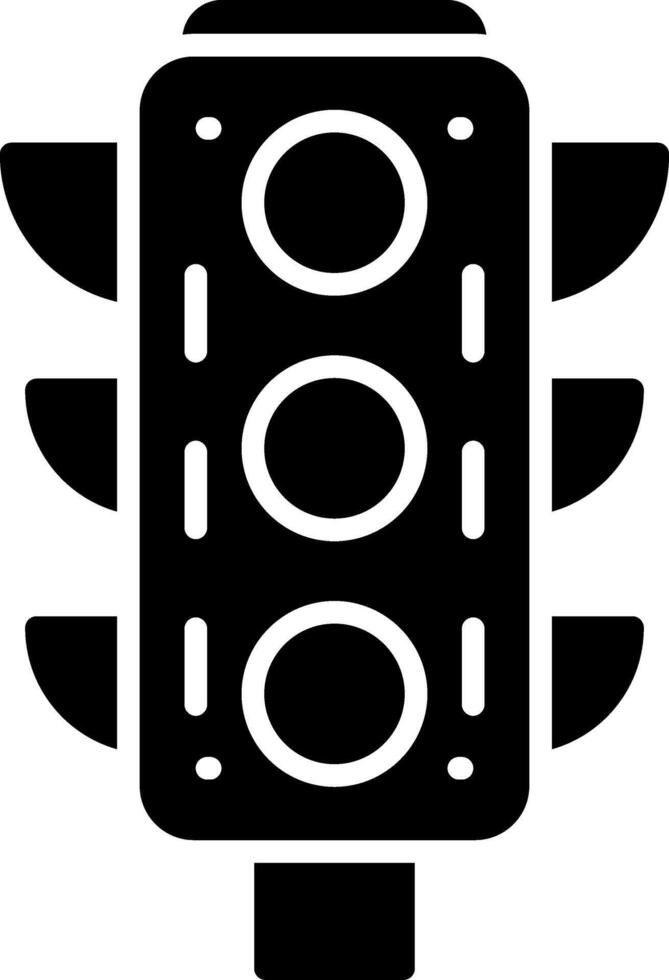 Traffic Lights Glyph Icon vector