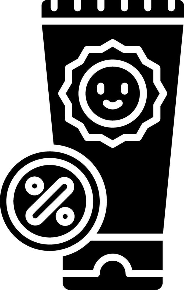 Sunscreen Glyph Icon vector