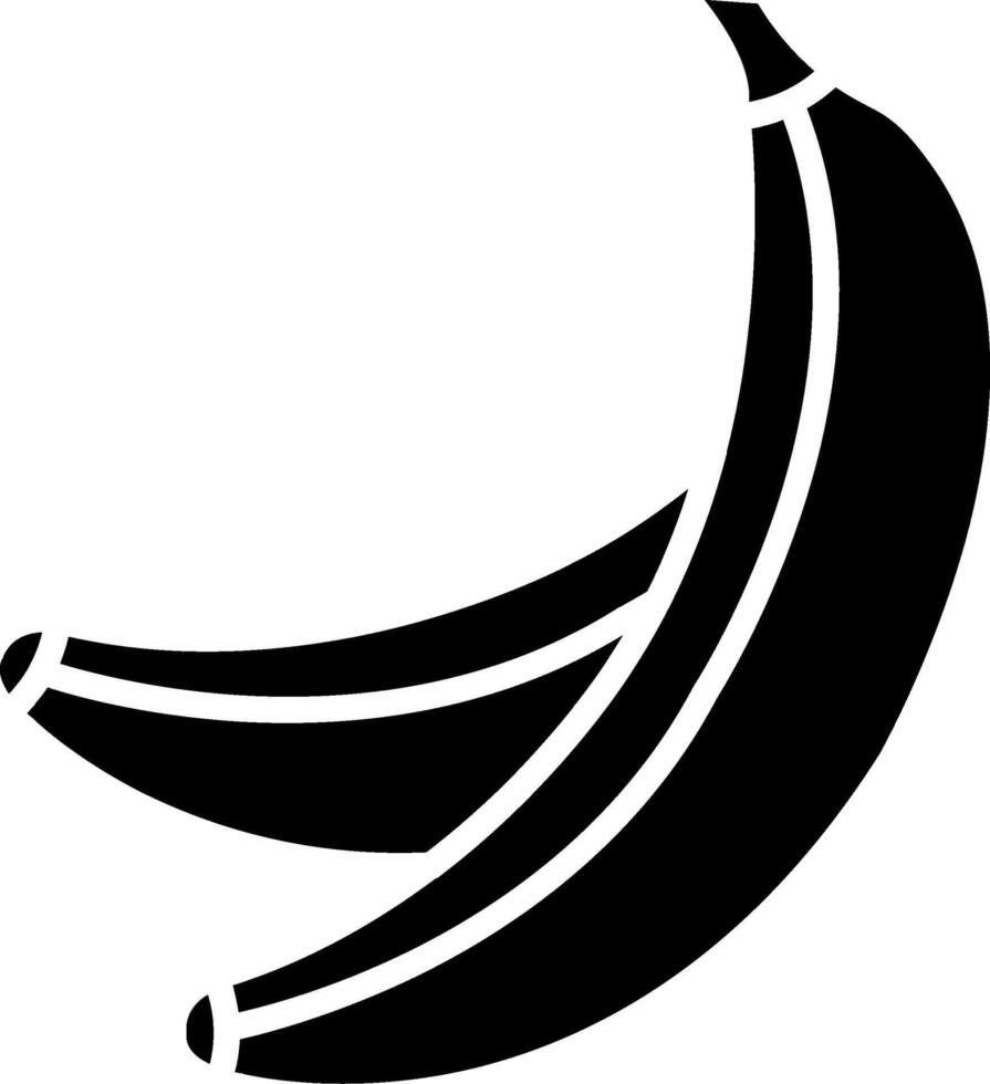 Banana Glyph Icon vector