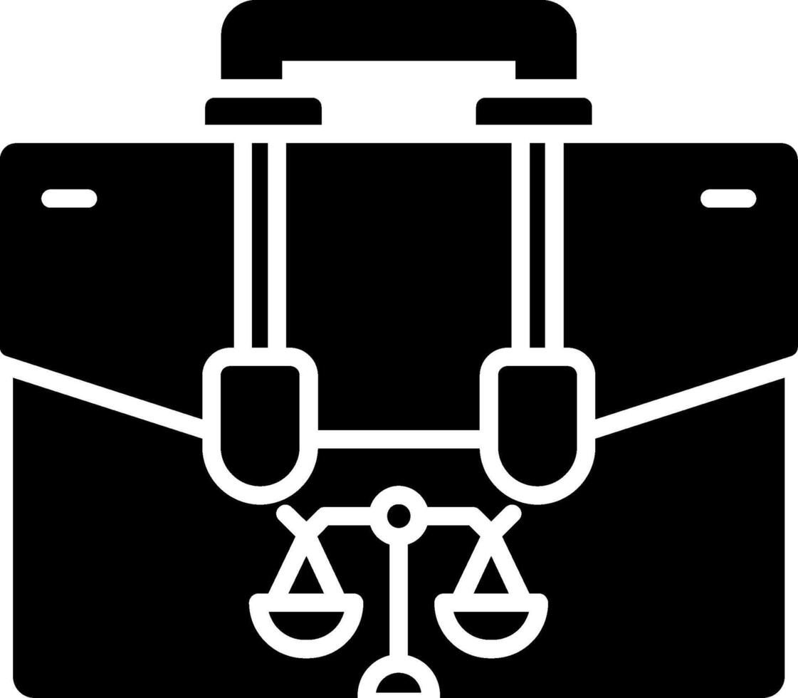 Briefcase Glyph Icon vector