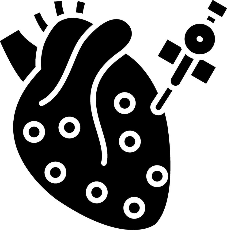 Cardiac Glyph Icon vector