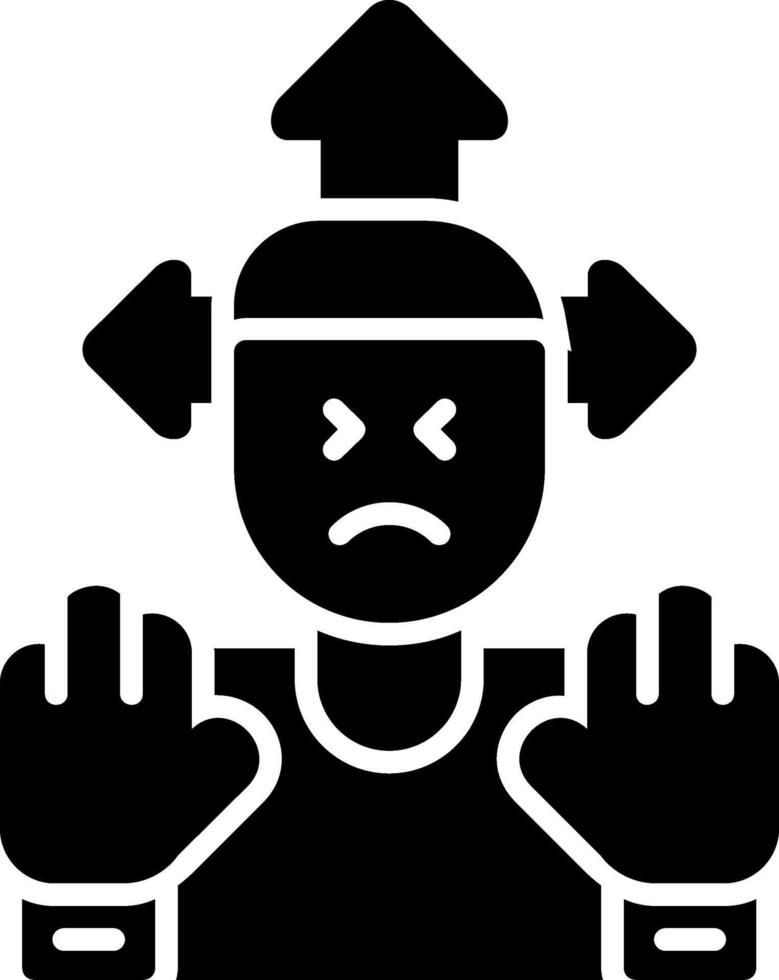 Distracted Glyph Icon vector