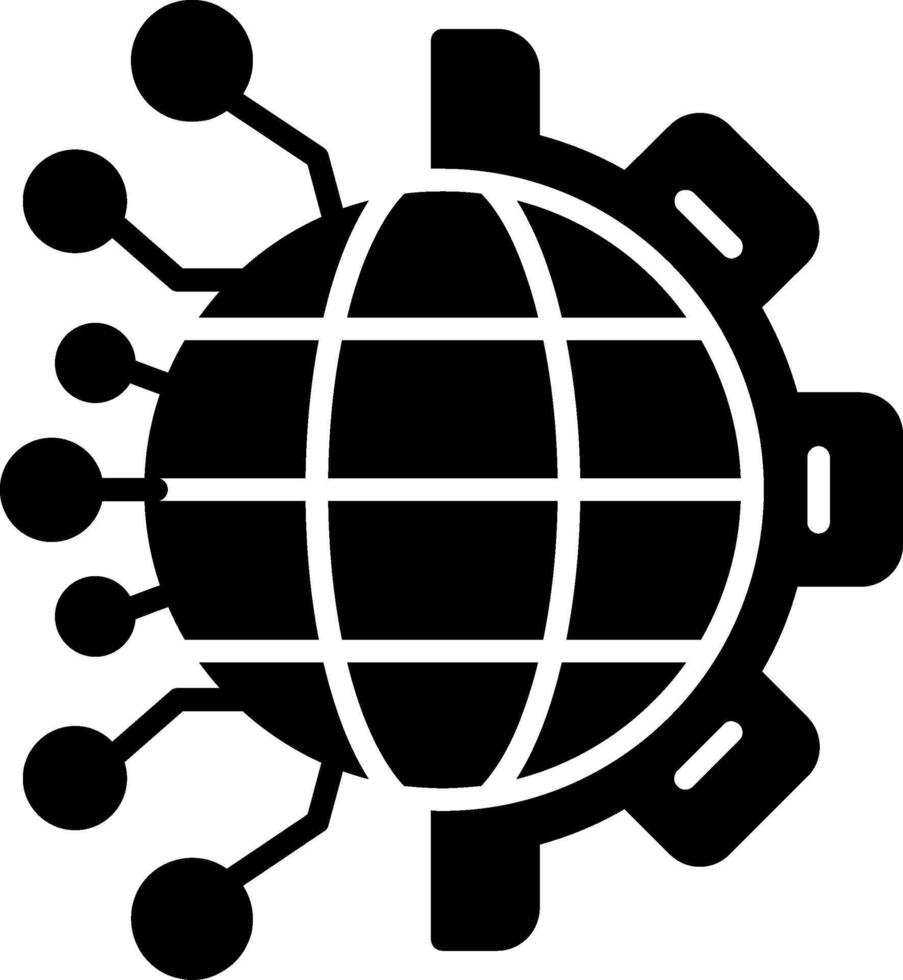 Digital Transformation Glyph Icon vector