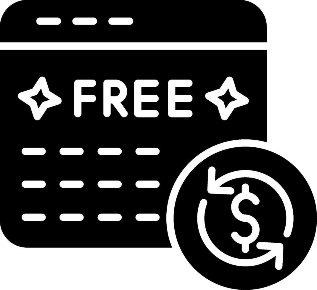 Free Trial Glyph Icon vector