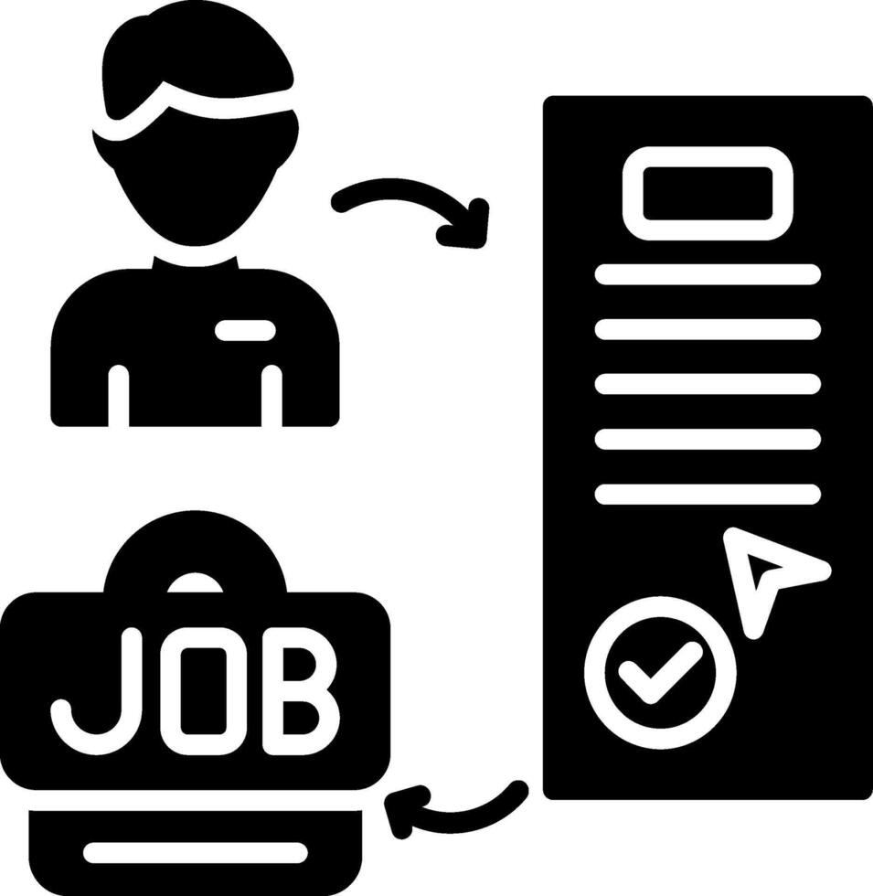 Hiring Glyph Icon vector