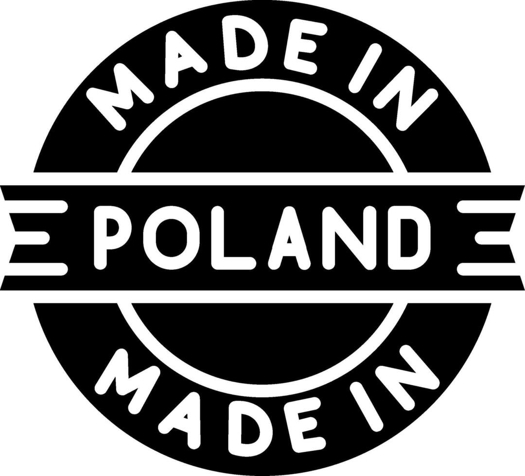 Made In Poland Glyph Icon vector