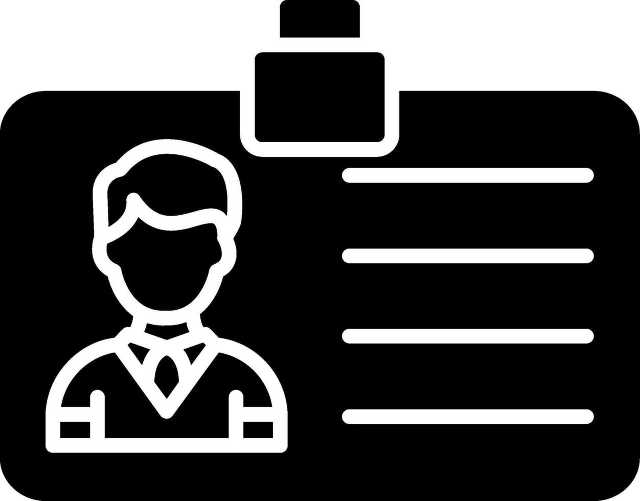 ID Glyph Icon vector