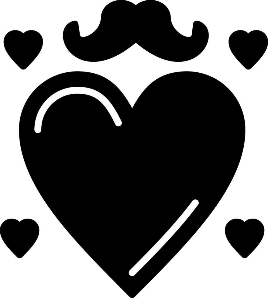 Heart Glyph Icon vector