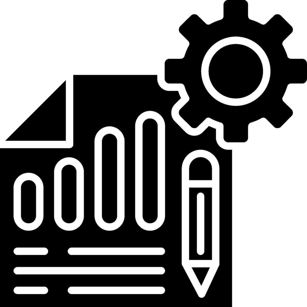 Project Management Glyph Icon vector