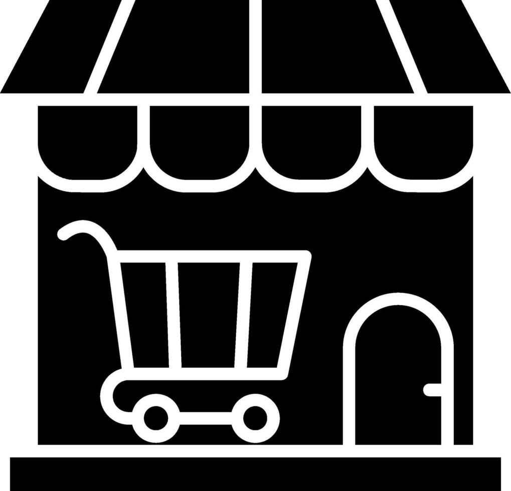 Shop Glyph Icon vector