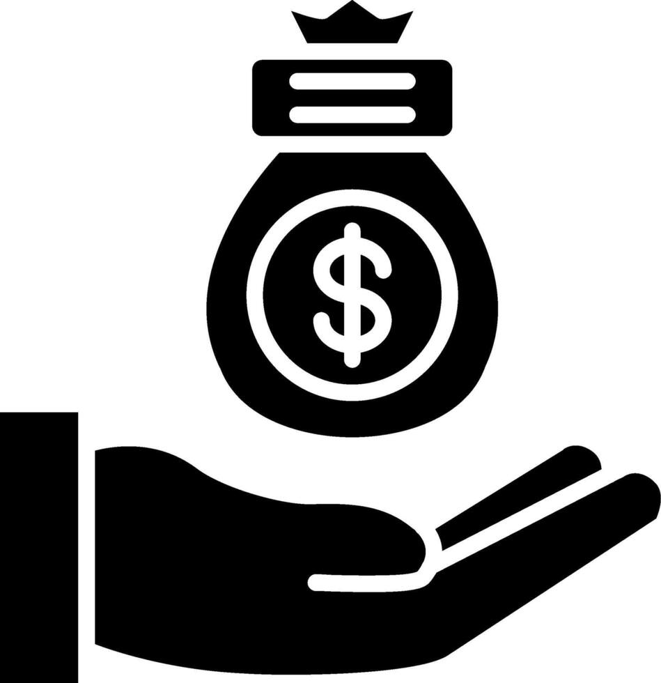 Money Back Guarantee Glyph Icon vector