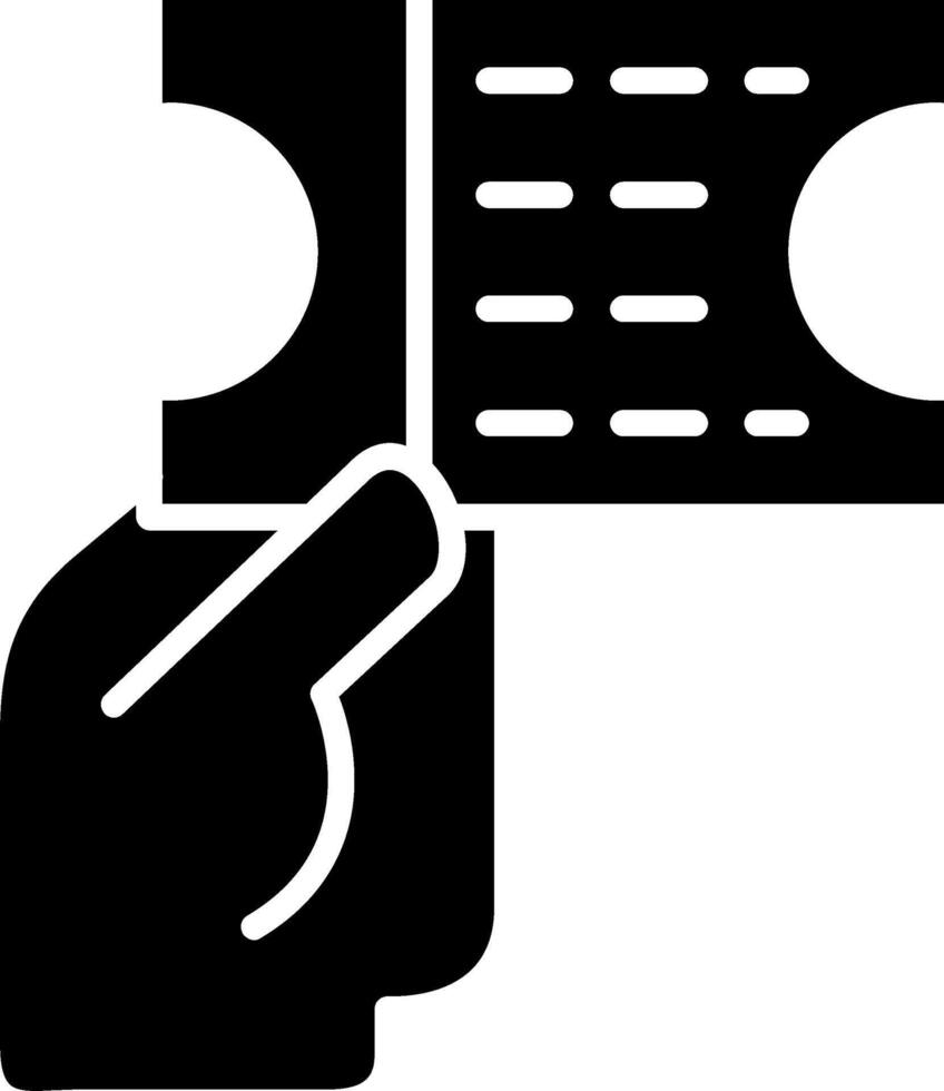 Ticket Glyph Icon vector