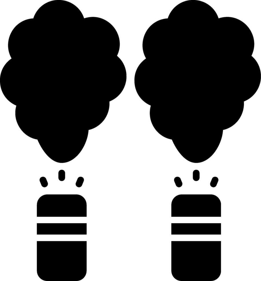 Smoke Bomb Glyph Icon vector